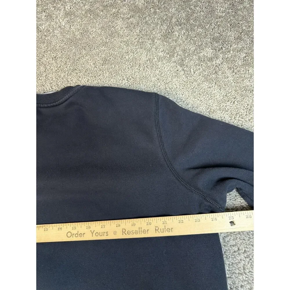 Nike Sweatshirt Womens XL Blue Pullover Crewneck Heavyweight Lined Fleece